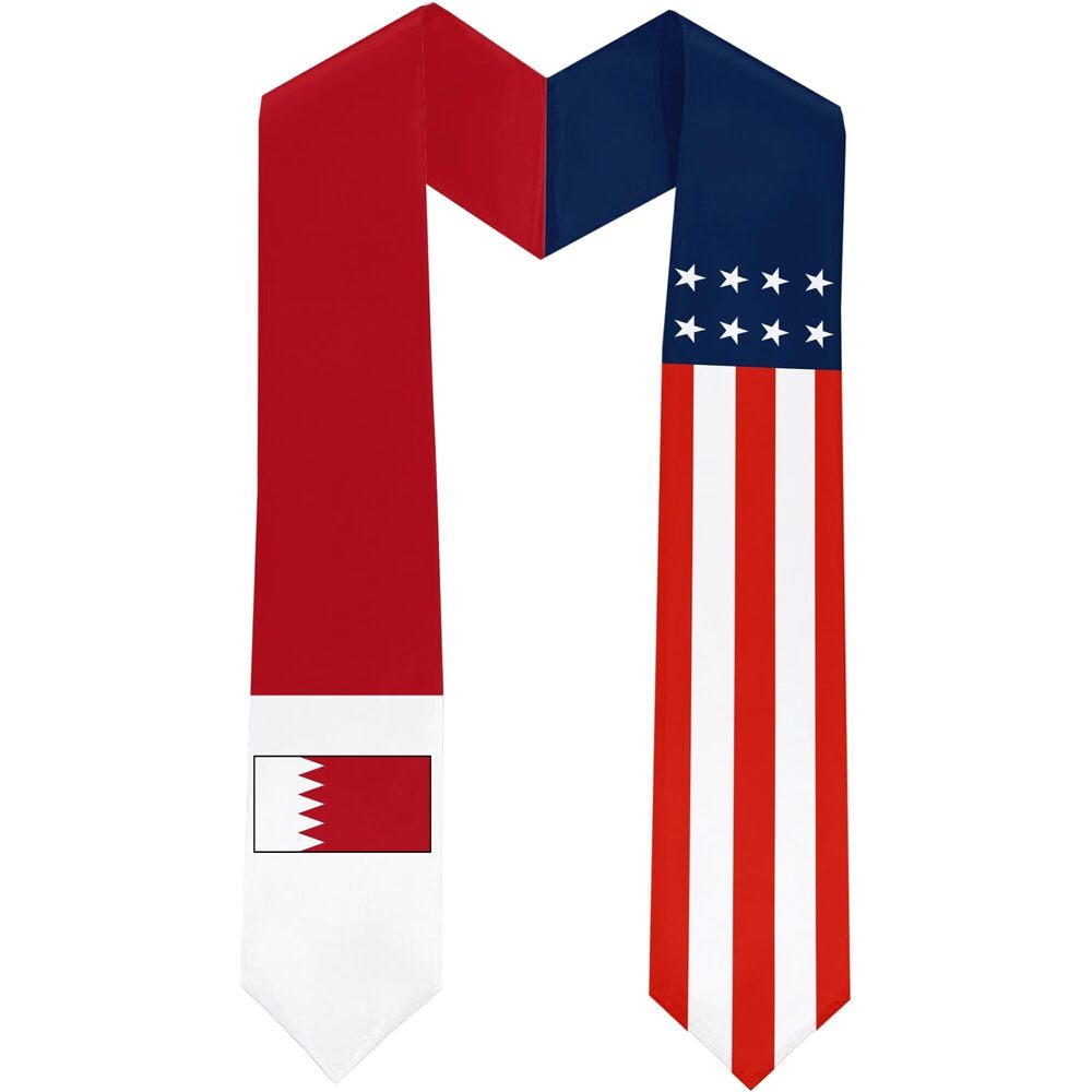 3540 Bahrain Flag International Students Graduation Sash Stole Scarves 180